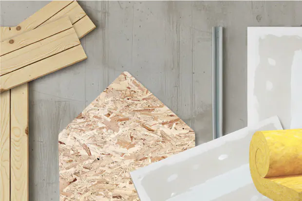 Baumaterial für den Innenausbau